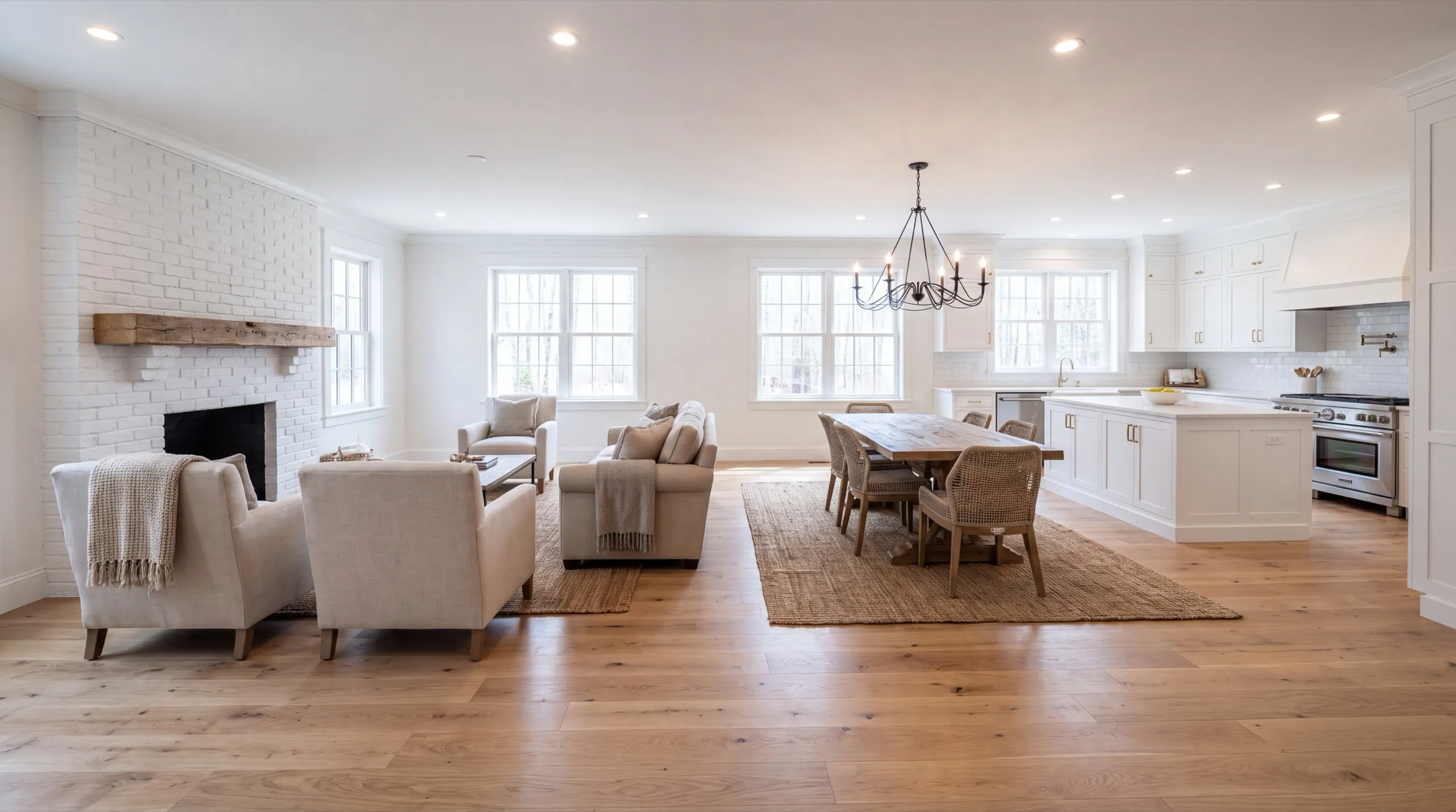 Whole-home renovation, open living space